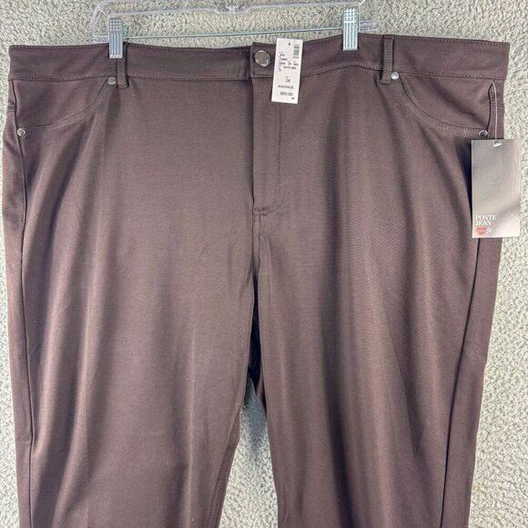 New Avenue Ponte Jeans Womens 28 Average Brown High Rise Stretch Office NWT $60 - Picture 3 of 16